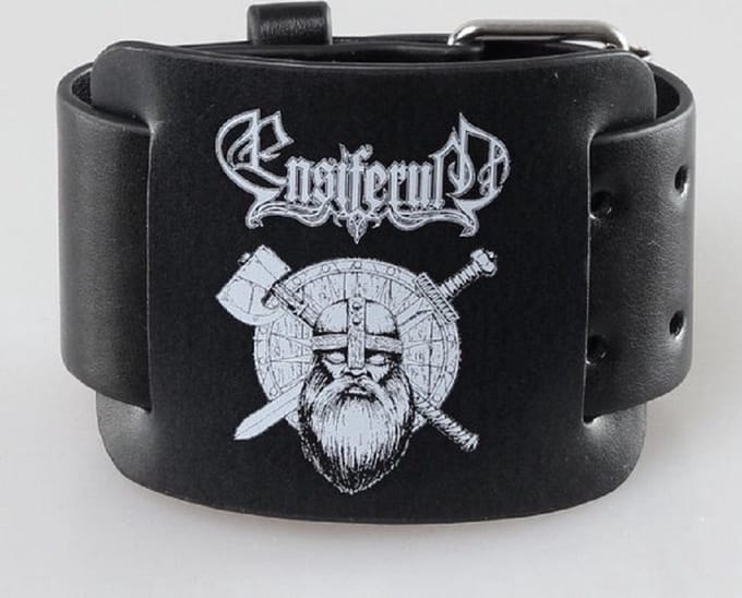 Ensiferum - Sword & Axe - Leren Polsband
