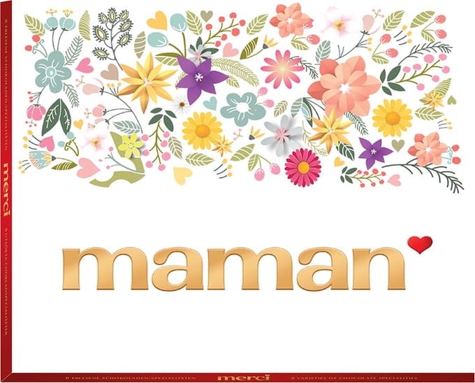 merci barres de chocolat avec inscription "maman" - merci Finest Selection Assorted - 250g
