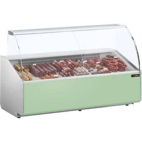GGM Gastro Kühltheke - 2500mm - Frontblende Hellgrün