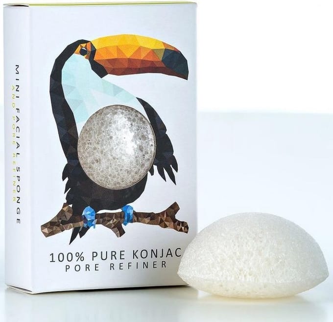 The Konjac Sponge Company - Rainforest Toucan Mini Face Puff - UpNature - Konjac Spons