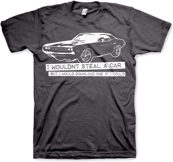 Hybris I Wouldn't Steal A Car T-shirt donkergrijs