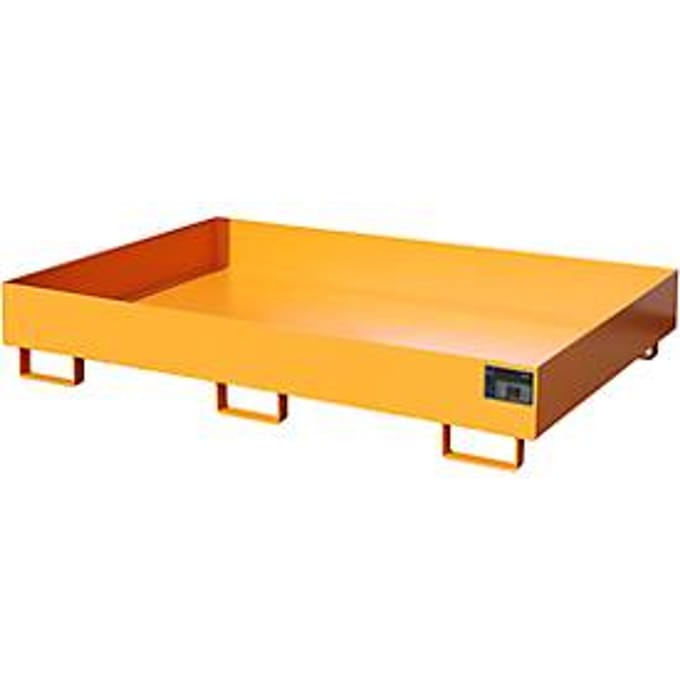Stellinglekbak type RW/RW 1800, zonder rooster, oranje RAL2000