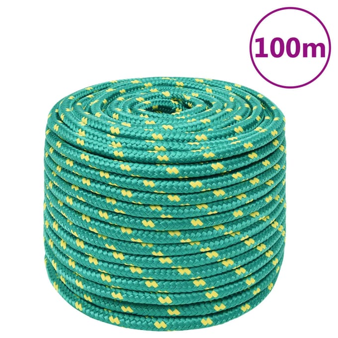 vidaXL - Boottouw - 12 - mm - 100 - m - polypropyleen - groen