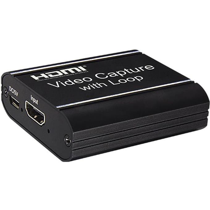 Video Capture Card met Loop-out USB 3.0 Capture Card Live Streaming Video Converter 4K Input zwart