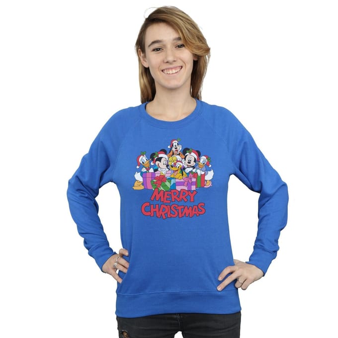 Disney Dames/Dames Mickey Mouse And Friends Kerstmis Sweatshirt (Koningsblauw)