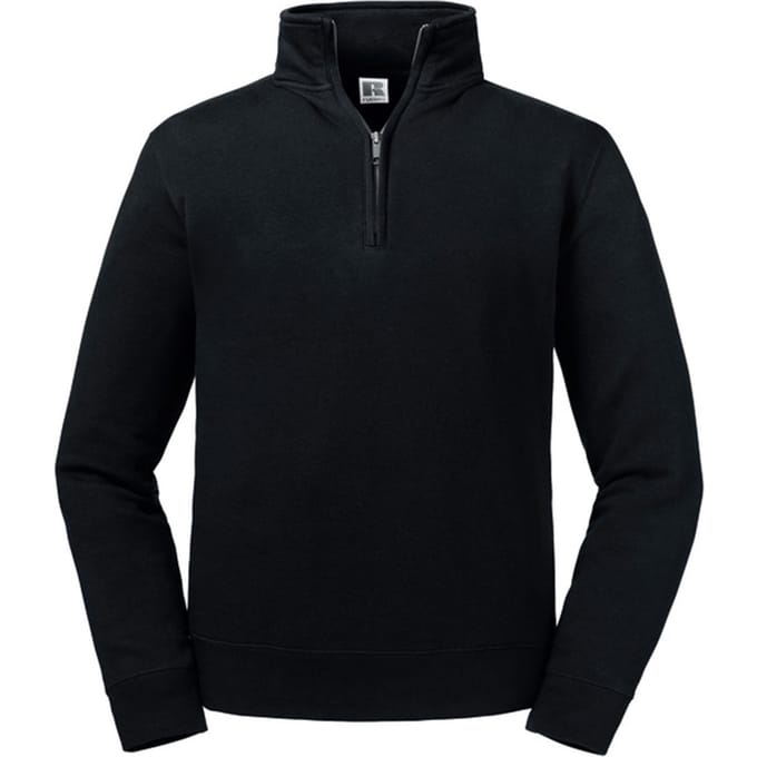 Russell Heren Authentieke Kwartier Ritssweatshirt (Zwart)