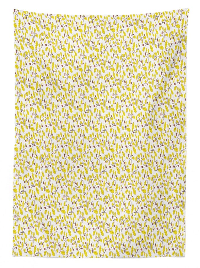 ABAKUHAUS Tafelkleed – 140x240 cm – Satijn, Eikelmotief