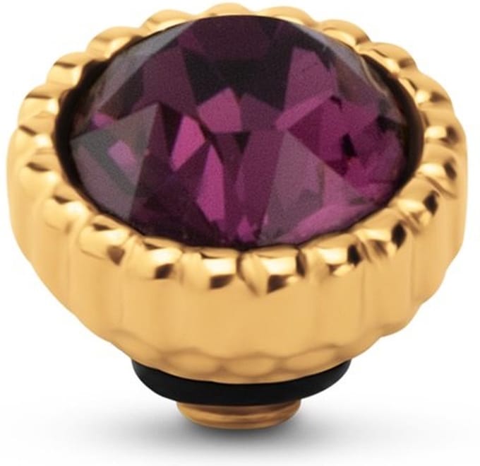 Melano Twisted Bali Petite Steentje Amethyst | Goud
