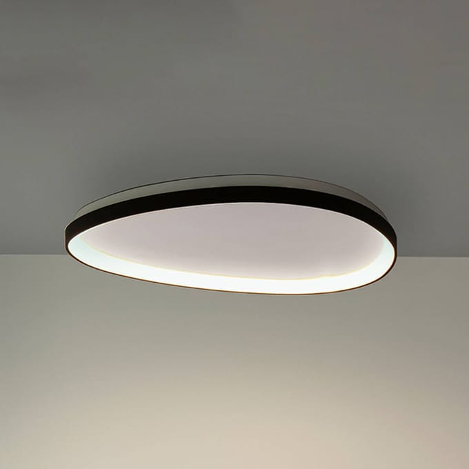 IDEAL LUX LED plafondlamp Gemini zwart 81 cm 2700 K aan/uit
