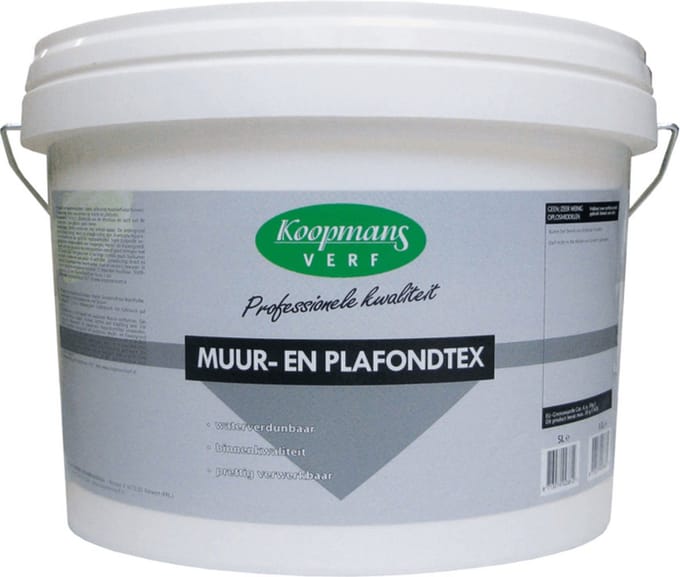 Koopmans Muur en Plafondtex - 10Lt - WIT