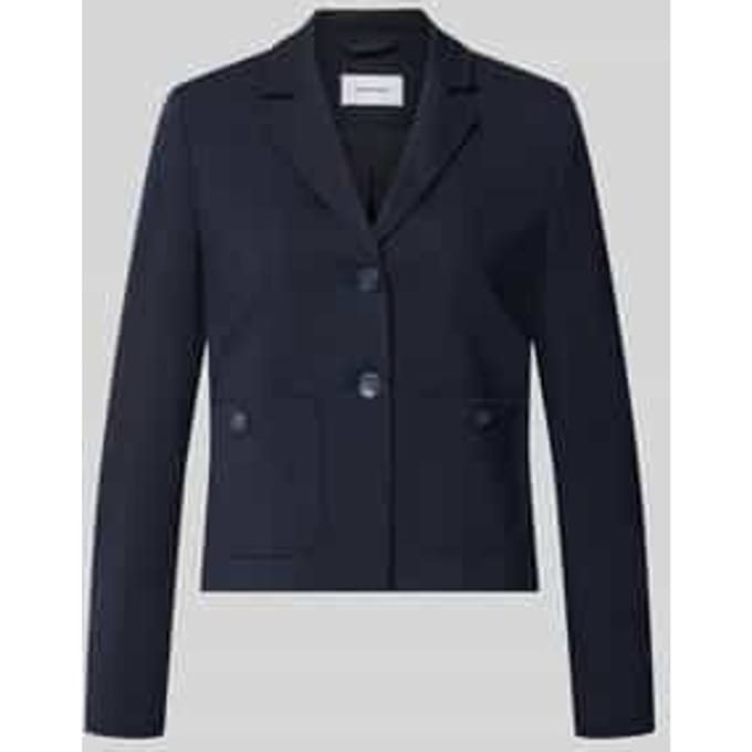 Blazer van viscosemix met reverskraag