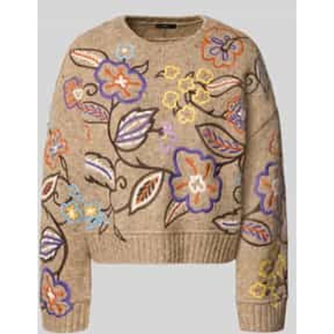 Regular fit pullover met wol, in tricotlook