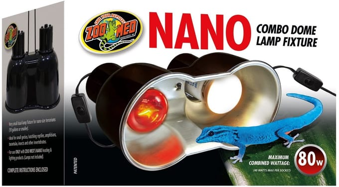 Zoo Med Nano Combo Dome dubbele E27 lampenhouder voor nano terrariums tot 10 gallon