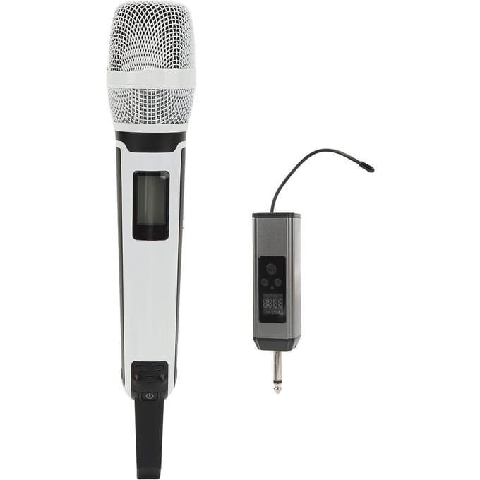 Microphone sans fil à réduction de bruit métallique UHF portable sans fil dynamique cardioïde ensemble de micro pour