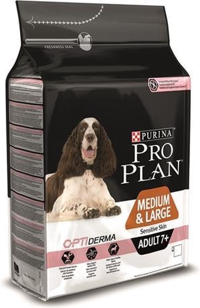 PROPLAN Adult 7+ Sensitive Skin Zalm - M/L - 4 x 3 kg
