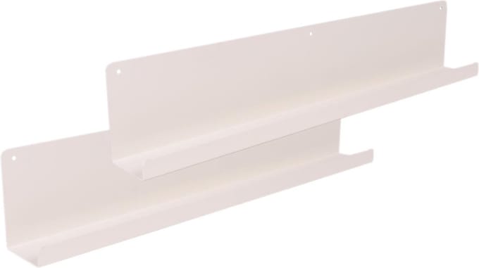 MaximaVida wandplank Wally 80 x 9 x 15 cm ivoor - 2 stuks