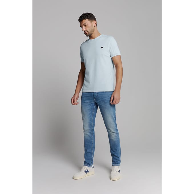 No Excess T-shirt Crewneck Peached Cloud Maat: XL | Basic T-Shirts Outlet | Heren | Blauw
