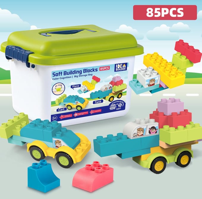 Magic block - Mega Bloks - Bouwblokken Speelgoed - Blokken- Bouwstenen Voor Kinderen Vanaf 3 Jaar - 85-delig
