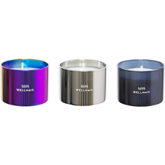 Kleine metalen kaarsen Wellmark (x3)