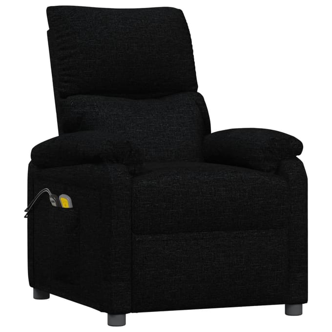 vidaXL - Massagestoel - elektrisch - stof - zwart