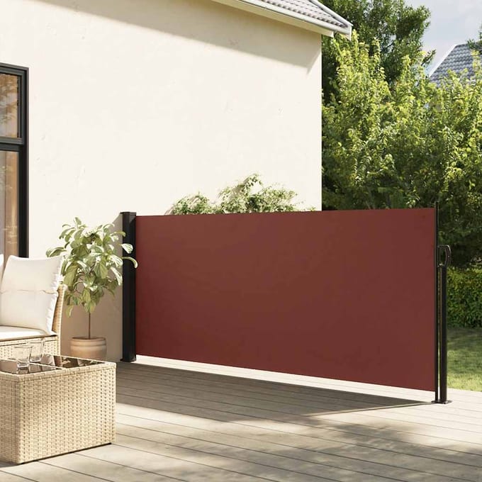 vidaXL - Windscherm - uittrekbaar - 120x500 - cm - bruin