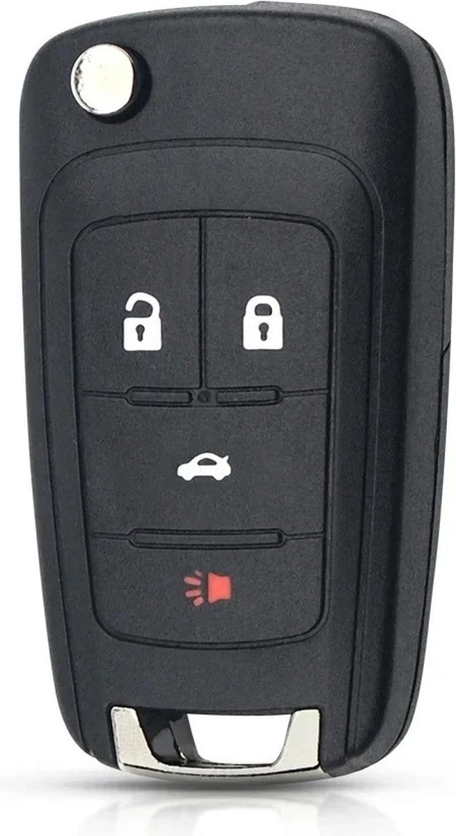 XEOD Autosleutelbehuizing - sleutelbehuizing auto - sleutel - Autosleutel / Geschikt voor: Opel & Chevrolet 4 knops klapsleutel
