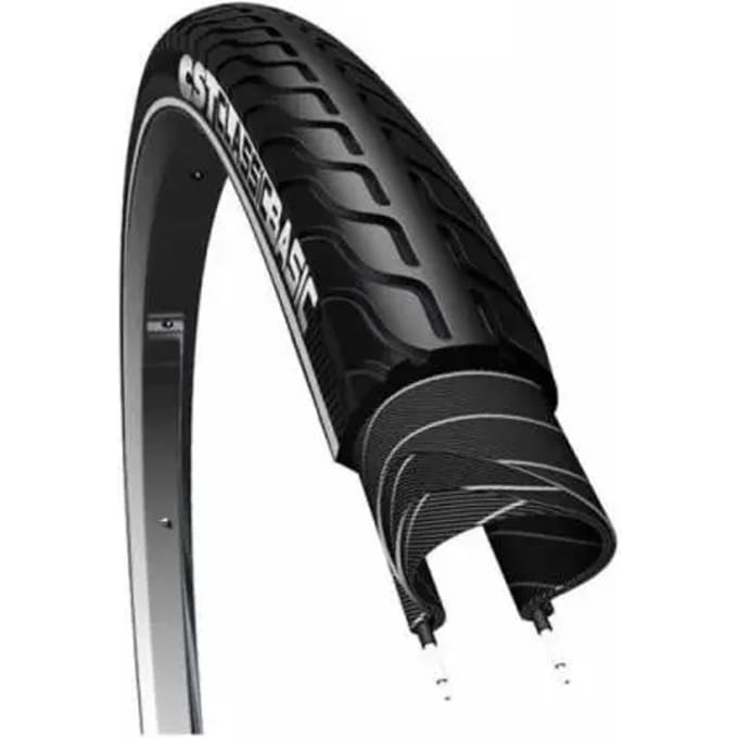Buitenband CST Basic 26 x 1 3/8 / 37-590 mm - zwart met reflectie