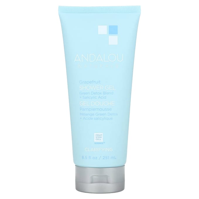 Andalou Naturals, Gel Douche Pamplemousse, Clarifiant, 8,5 fl oz (251 ml) white