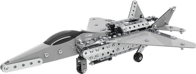 Metalen Bouwpakket Straaljager – DIY Modelbouw Puzzel Stoer Vliegtuig