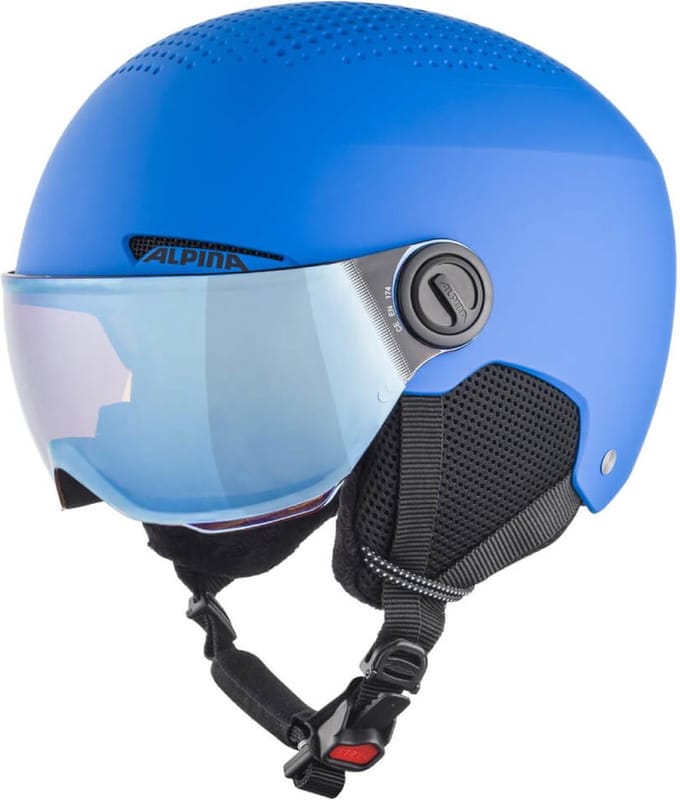 Alpina Zupo Visor Q-Lite Junior Skihelm Met Vizier - Blue Matt | Maat: 54 - 58 cm