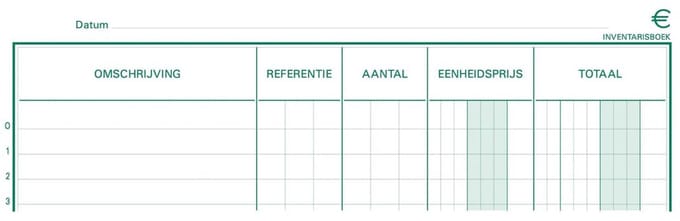 Exacompta inventaris formaat 32 x 195 cm Nederlandstalig