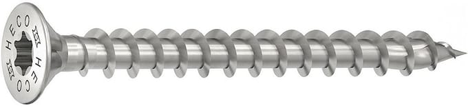 Heco Topix-Plus - RVS A2 Schroeven - Hecodrive platverzonken kop - 4 x40mm - Voldraad (200 stuks)