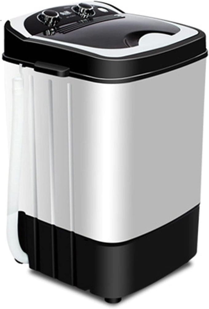 Draagbare Wasmachine Droger - Mini Compact - Kleine Wasjes - Tijdinstelling - 2 kg Capaciteit - Grijs