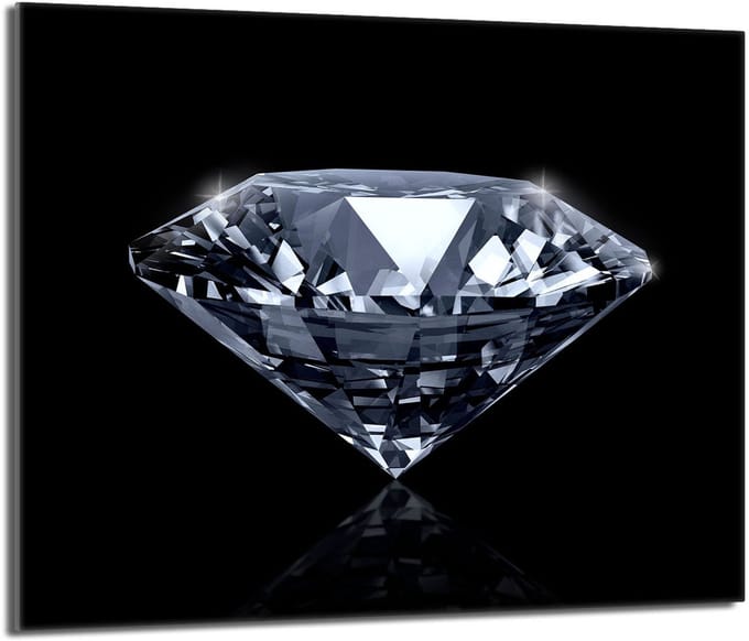 TMK ArtDeko - Snijplank van gehard glas - 60x52 cm - Diamentpatroon