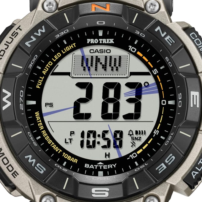 Casio Pro-Trek PRG-340T-7ER Herenhorloge 51,7 mm - Zilverkleurig