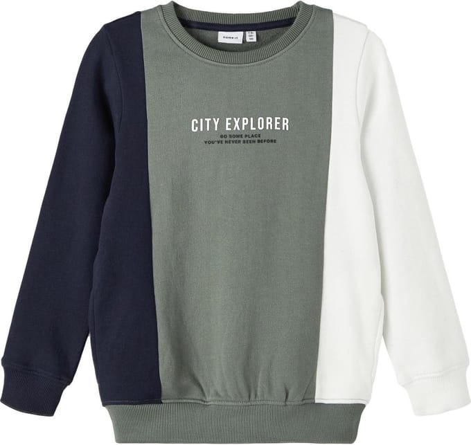 Name it Kinderkleding Jongens Colorblock Sweater Treni Laurel Wreath - 122/128