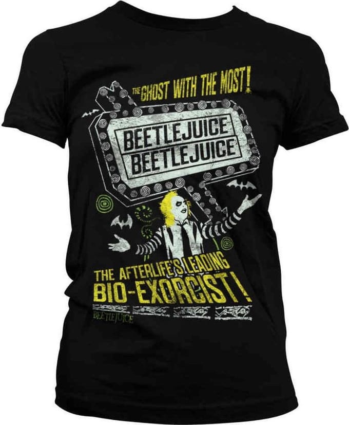 Beetlejuice Dames Tshirt -L- The Afterlife's Leading Bio-Exorcist Zwart