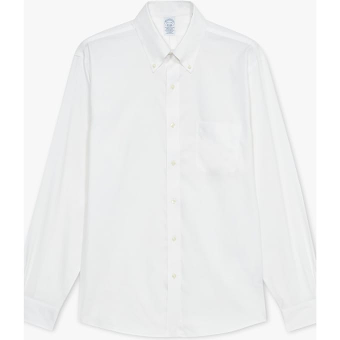 Brooks Brothers Classic Collar Shirt Linen Denim Größe: S | Business hemden Outlet | Herren | Blau