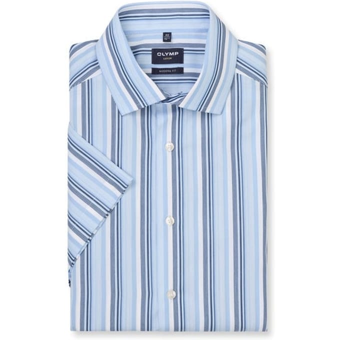 OLYMP Luxor Overhemd, Modern Fit, Global Kent, Bleu