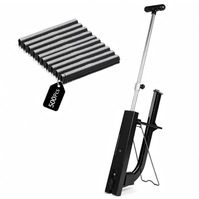Dailygoods- Nietmachine Professioneel 90 cm - Vloerverwarming - 500 Nietjes 40 mm - Ergonomisch - Robuuste Constructie - Voor Verwarmingsbuizen Ø 14-20 mm - Tackerapparaat