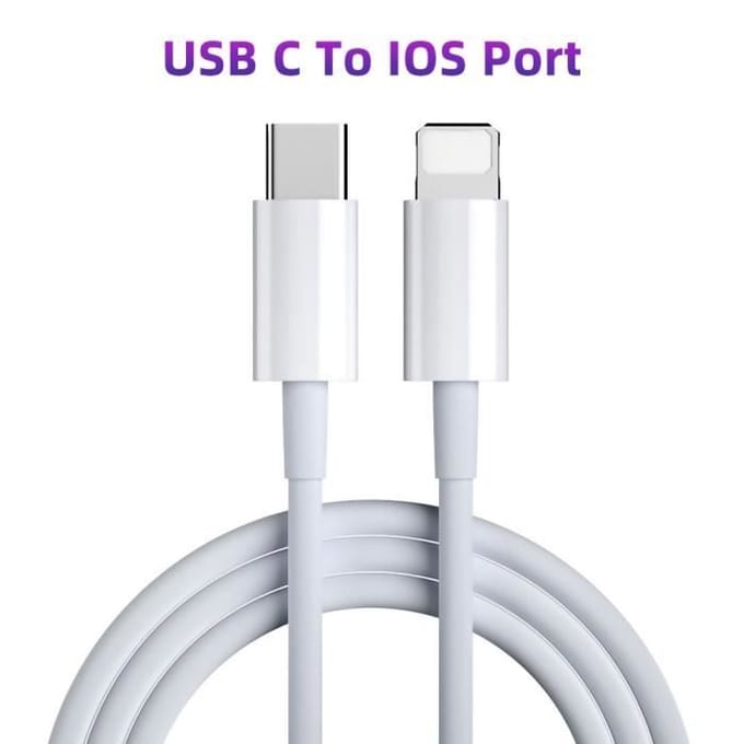 Telefoonkabel, 20W PD Type C snellaadkabel voor iPhone 13 pro 12 pro max 11 X iPad 9 mini 6 - Wit -2m[C]