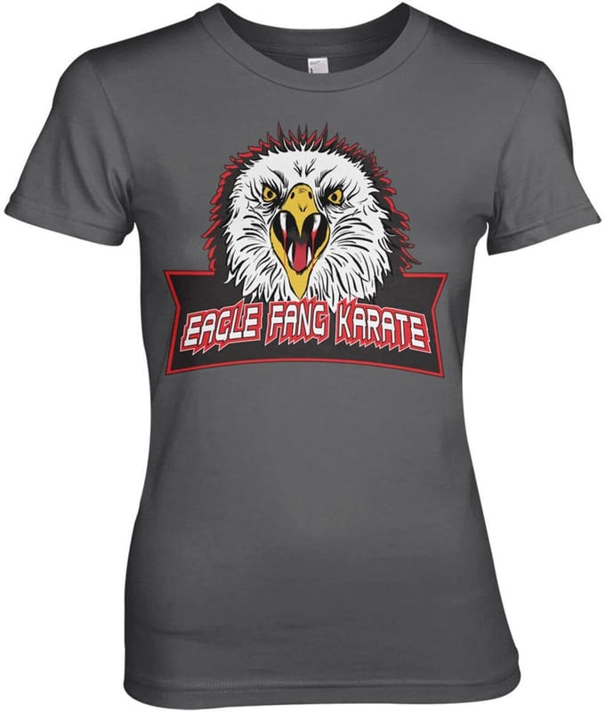 Cobra Kai Eagle Fang Karate Girly Tee dames-T-shirt donkergrijs
