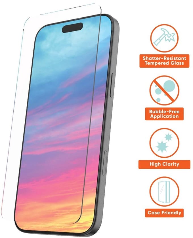 Mobiq - Glazen Screenprotector geschikt voor iPhone 17 Pro Max - transparant