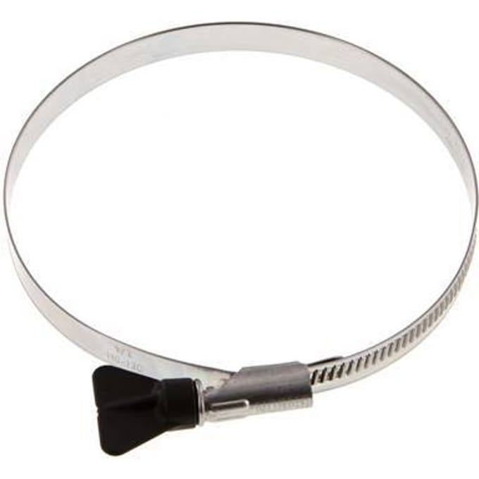 110 - 130 mm Slangklem van Rvs 304 met een 12 mm band Met Vleugelmoer - Norma