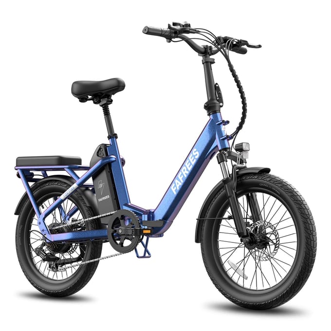 Vélo électrique FAFREES F20 Flex pour les trajets quotidiens avec batterie 36V 20Ah / Autonomie 100 km, Capteur de couple bleu foncé