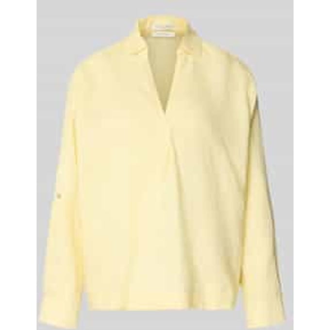 regular fit linnen blouse met V-hals