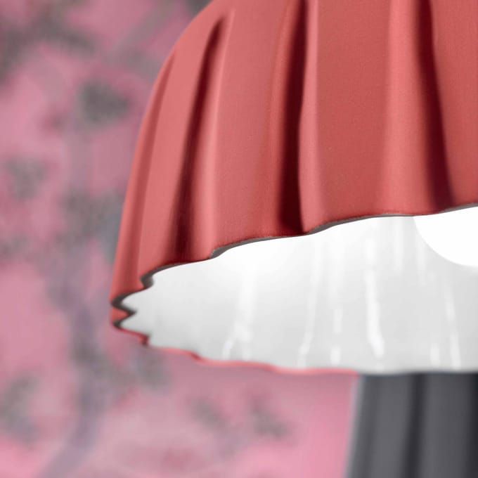 Ferroluce Hanglamp Madame Gres keramiek hoogte 18cm roze