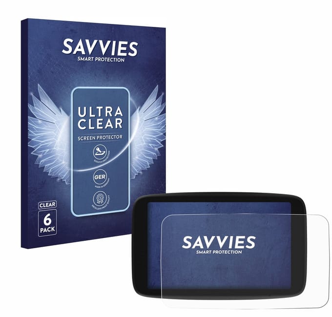 Savvies - Screenprotector voor TomTom Go Navigator 7 (2e generatie) - Folie Beschermfolie transparant 6 Stuks