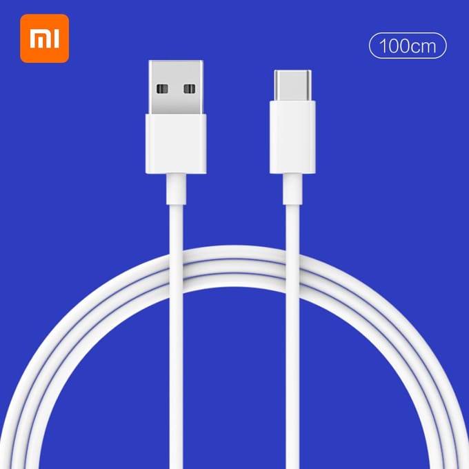 Xiaomi USB-C Datakabel 100cm Type-C Mi Laadkabel Voor Xiaomi 10 Redmi Huawei Mate Samsung wit