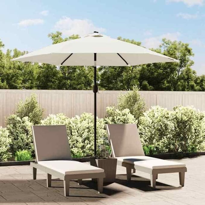 Maison Exclusive - Tissu de remplacement pour parasol d'extérieur Blanc 300 cm